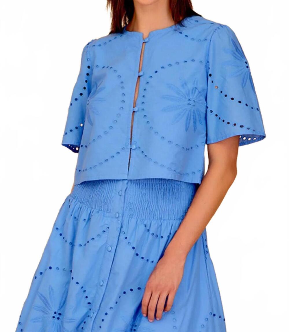 NEW OLIVIA BY LIVRO heidi top in azul lace
